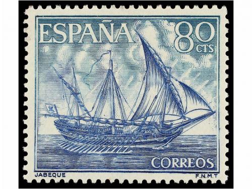 ** ESPAÑA. Ed. 1604. BARCOS. 80 cts. SIN EL COLOR VERDE.