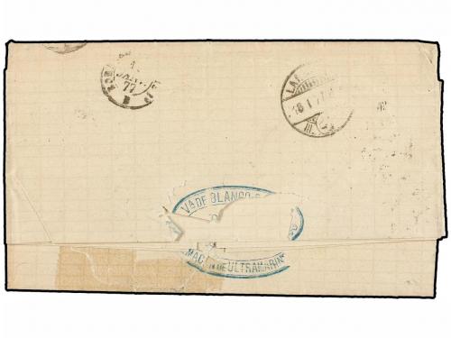 ✉ ESPAÑA. Ed. 177t. 1877. BILBAO a SUIZA. 25 cts. castaño DO