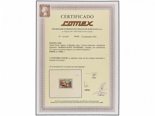 ** ESPAÑA. Ed. 766hi. HB. Aéreo + 5 pts. HABILITACIÓN INVERT