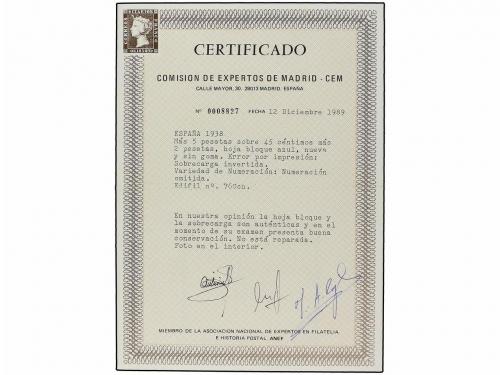 (*) ESPAÑA. Ed. 760nhi. HB. Aéreo + 5 pts. azul, HABILITACIÓ