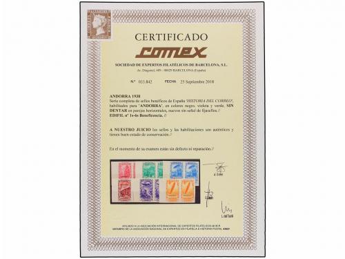 ** ANDORRA. Ed. 1/6s (2). SERIE COMPLETA en parejas SIN DENT