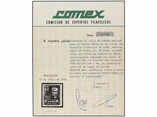 * ESPAÑA. Ed. 1083e. CAUDILLO A CANARIAS SIN NÚMERO. 10 cts.