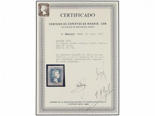 ** ESPAÑA. Ed. 5. 10 reales verde. Color muy fresco, conserv