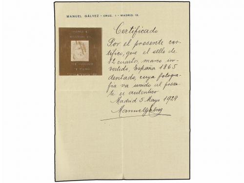 ° ESPAÑA. Ed. 76ei. 12 cuartos azul y rosa. MARCO INVERTIDO.