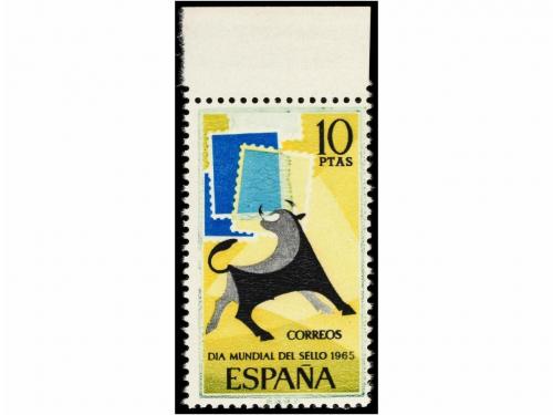 ** ESPAÑA. Ed. 1669. DÍA MUNDIAL DEL SELLO '65. 10 pts. mult
