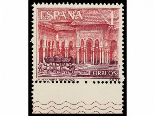 ** ESPAÑA. Ed. 1547. TURISMO. 1 pta. violeta FALTA LA IMPRES