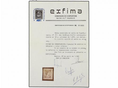 (*) ESPAÑA. Ed. 165/66, 168/71. Sellos de 20 cts., 25 cts., 