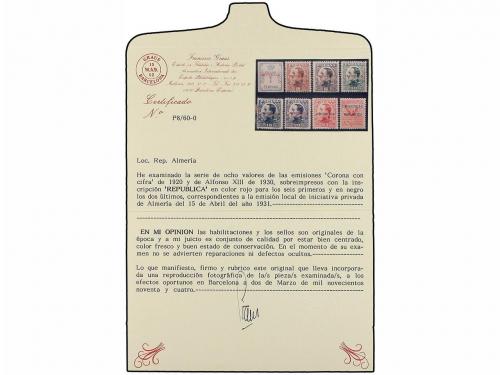 * ESPAÑA E. LOCALES REPUBLICANAS: ALMERIA. Ed. 1/8. SERIE CO