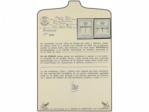 * ESPAÑA E. LOCALES REPUBLICANAS: ALMERIA. Ed. 1hcci. 1 cto.