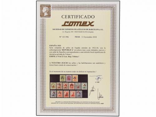 * ESPAÑA E. LOCALES REPUBLICANAS: TOLOSA. Ed. 8/21. SERIE CO