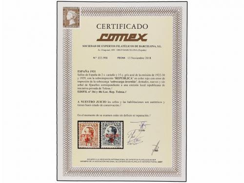 * ESPAÑA E. LOCALES REPUBLICANAS: TOLOSA. Ed. 1, 4hi. 2 cts.