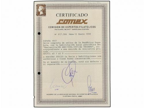 * ESPAÑA E. LOCALES PATRIOTICAS: MANZANILLA. Ed. 1/9. SERIE