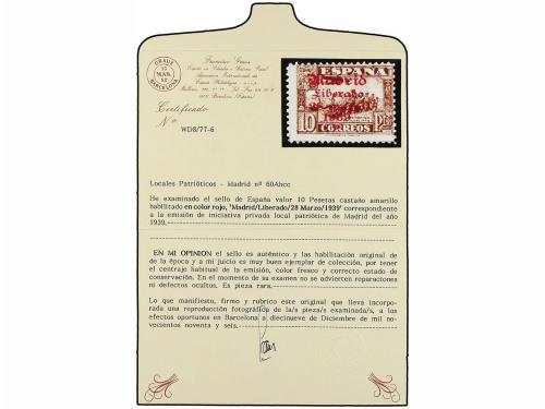 * ESPAÑA E. LOCALES PATRIOTICAS: MADRID. Ed. 60Ahcc. CAMBIO