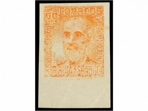 * ESPAÑA. Ed. 739/40s. 60 cts. azul y naranja. Dos sellos SI