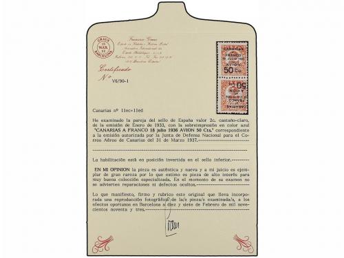 * ESPAÑA: CANARIAS. Ed. 11Bhvhi. 50 cts. s. 2 cts. castaño r
