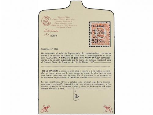 * ESPAÑA: CANARIAS. Ed. 11B. VALOR COMPLEMENTARIO. 50 cts. s