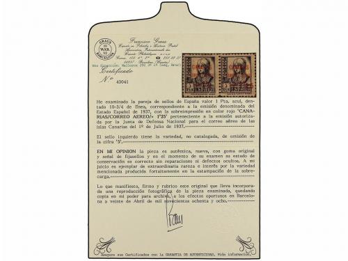 * ESPAÑA: CANARIAS. Ed. 30he+30. 1,25 pts. s. 1 pta. azul. P