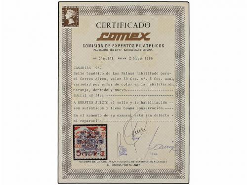 * ESPAÑA: CANARIAS. Ed. 31hccd. ERROR DE COLOR. 50 cts. nara