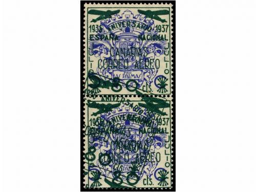 * ESPAÑA: CANARIAS. Ed. 31/32hhd. 50 cts. castaño y 80 cts. 