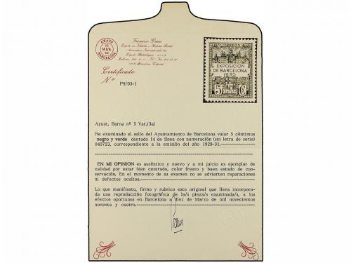 * ESPAÑA: AYUNTAMIENTO DE BARCELONA. Ed. 5E ad/kd. EMISIÓN E
