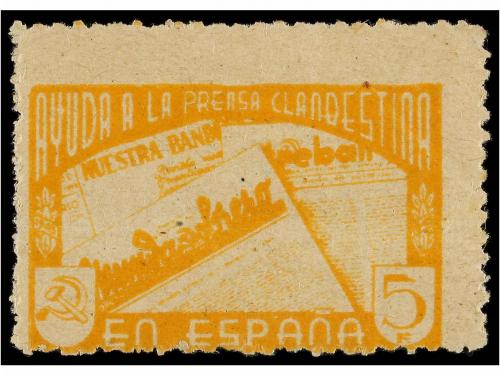 ESPAÑA GUERRA CIVIL. AYUDA A LA PRENSA CLANDESTINA. 5 Fr. am