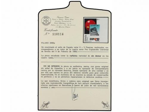 ** ESPAÑA. Ed. 2990s. EXPO'92. 8 + 5 pts. multicolor SIN DEN