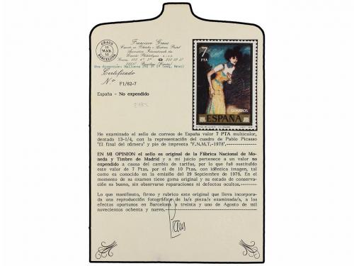 ** ESPAÑA. Ed. NE 62. NO EMITIDO. PICASSO. 7 pts. multicolor