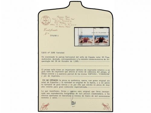 ** ESPAÑA. Ed. 3396. ARQUEOLOGÍA. 30 cts. pareja, un sello I