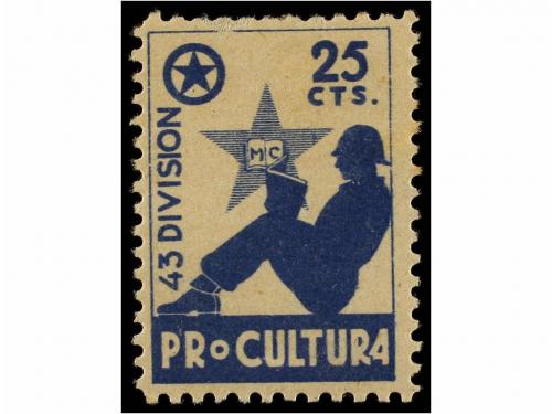 ESPAÑA GUERRA CIVIL. PRO CULTURA. Conjunto de cuatro sellos.