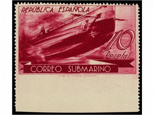 * ESPAÑA. Ed. 775, 779smz. 1 pta. y 10 pts. SIN DENTAR MARGE