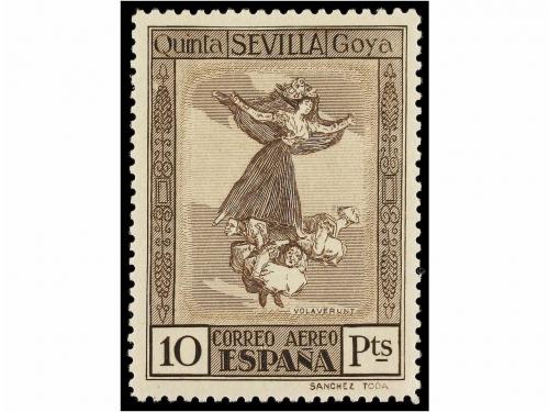 ** ESPAÑA. Ed. 517/30cc. COLORES CAMBIADOS. Diez sellos. Jue