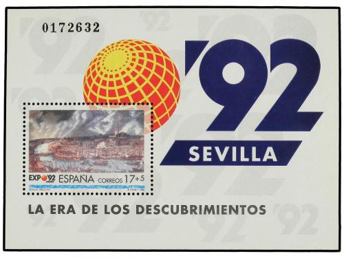 ** ESPAÑA. Ed. 3191. EXPO'92. HB 17+5 pts. COLORES MUY DESPL
