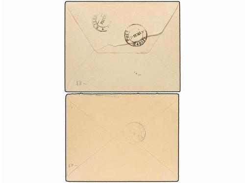 ✉ ESPAÑA: FRANQUICIAS POSTALES. Ed. 5, 6. 1905. Dos cartas c