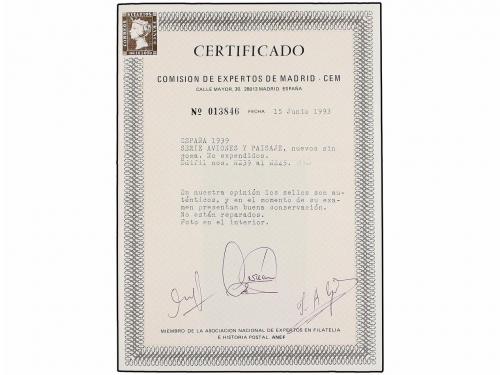 (*) ESPAÑA. Ed. NE 39/45s. NO EMITIDOS. Serie completa de si