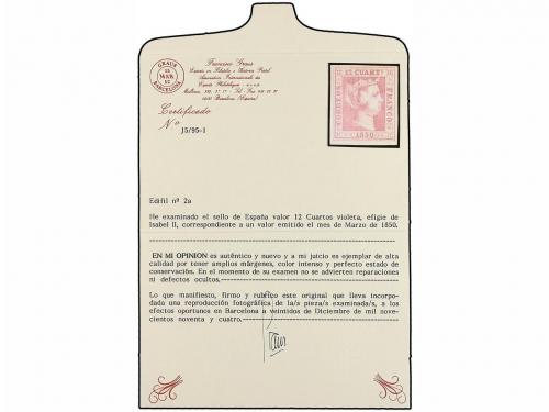 (*) ESPAÑA. Ed. 2. 12 cuartos lila oscuro. Color muy fresco