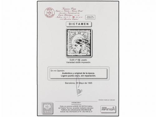 ° ESPAÑA. Ed. 95. 25 mils. azul y rosa. DOBLE IMPRESIÓN DEL 