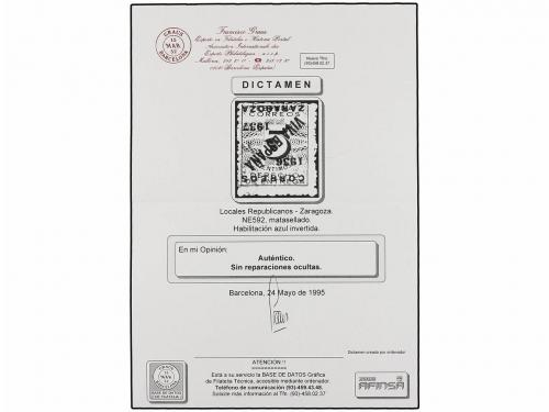 ° ESPAÑA E. LOCALES PATRIOTICAS: ZARAGOZA. Ed. 40A/B + hi. V