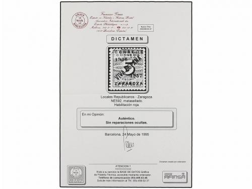 ° ESPAÑA E. LOCALES PATRIOTICAS: ZARAGOZA. Ed. 40A/B + hi. V