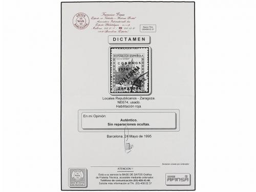 ° ESPAÑA E. LOCALES PATRIOTICAS: ZARAGOZA. NO EMITIDO. 4 pts