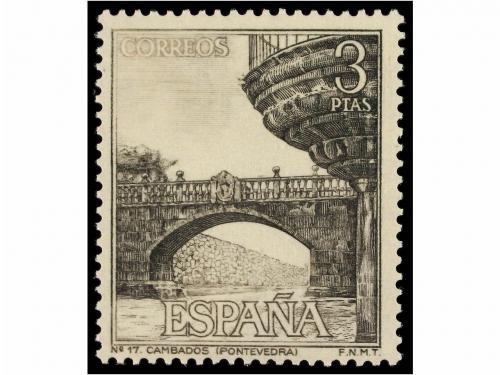** ESPAÑA. Ed. 1651. TURISMO. 3 pts. castaño SIN LA IMPRESIÓ