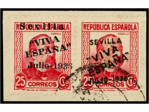 Δ ESPAÑA E. LOCALES PATRIOTICAS: SEVILLA. Ed. 24A. 25 cts. c