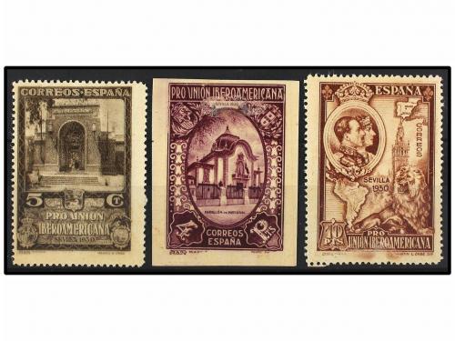 ESPAÑA. Ed. 568, 579, 580er. 5 cts., 4 pts. y 10 pts. Impres