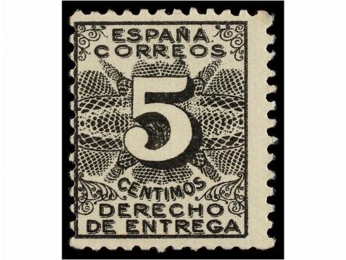 ** ESPAÑA. Ed. 592er. 5 cts. negro. Impresión RECTO+VERSO. C
