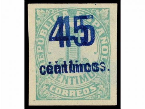 * ESPAÑA. Ed. 742shcc. 45 cts. s. 1 cto. verde SIN DENTAR ha