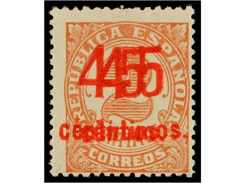 * ESPAÑA. Ed. 743dhcc, hcca. 45 cts. s. 2 cts. castaño rojo.