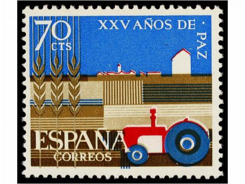 ** ESPAÑA. Ed. 1580. XXV AÑOS DE PAZ. 70 cts. multicolor SIN