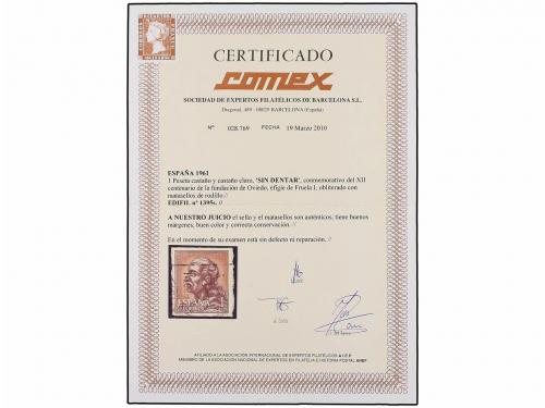 ° ESPAÑA. Ed. 1395. FUNDACIÓN DE OVIEDO. 1 pta. castaño y ca