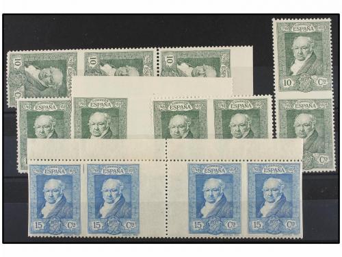 * ESPAÑA. Ed. 499/516. Conjunto de variedades de dentado, la