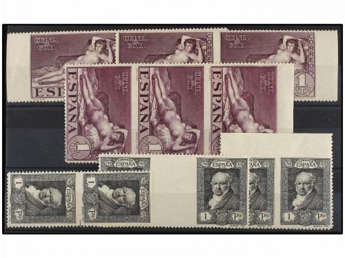 * ESPAÑA. Ed. 499/516. Conjunto de variedades de dentado, la