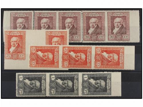 * ESPAÑA. Ed. 499/516. Conjunto de variedades de dentado, la